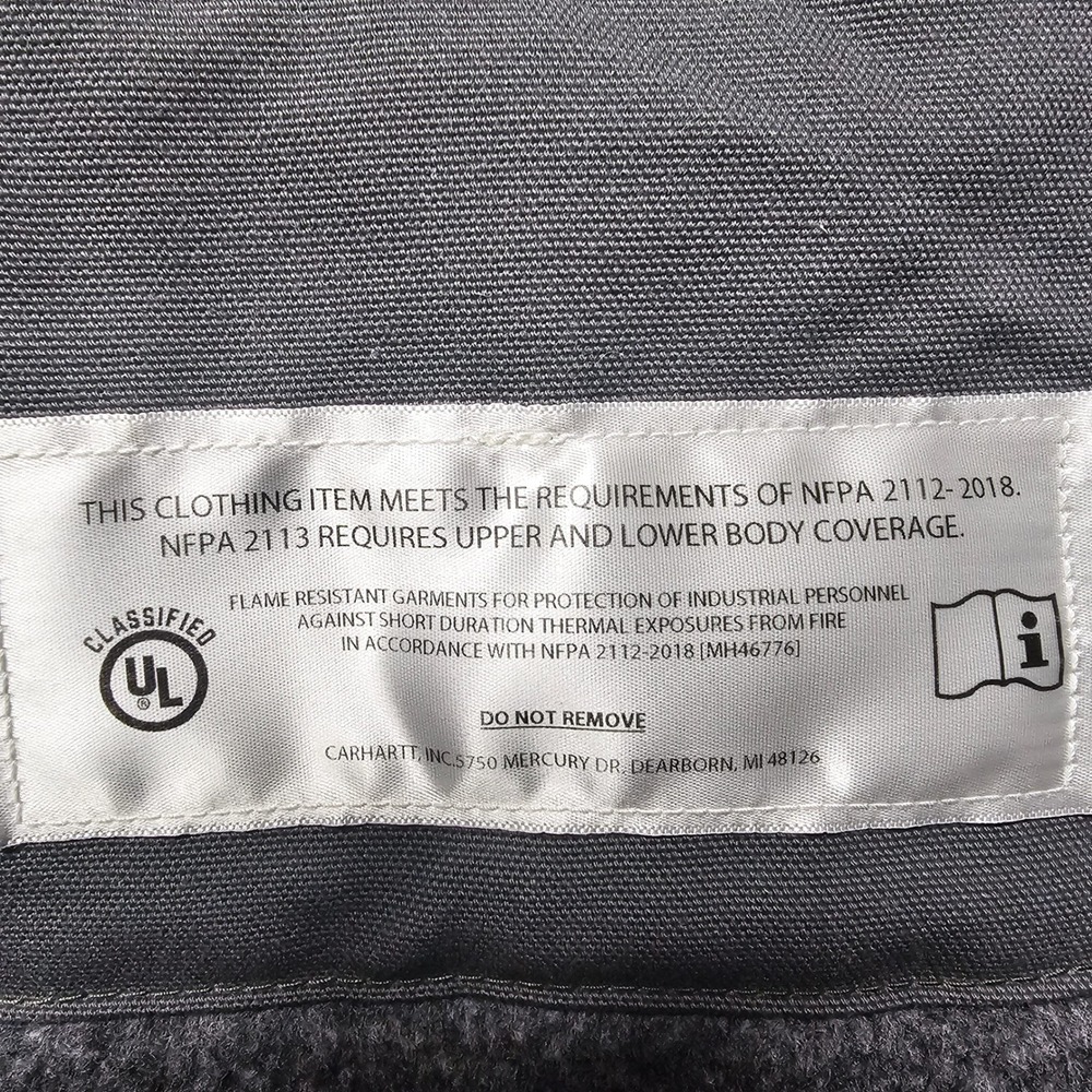 Carhartt FR Flame Resistant Sherpa Lined Mock Neck Vest Gray 2XL Tall CAT 3 - Picture 5 of 12